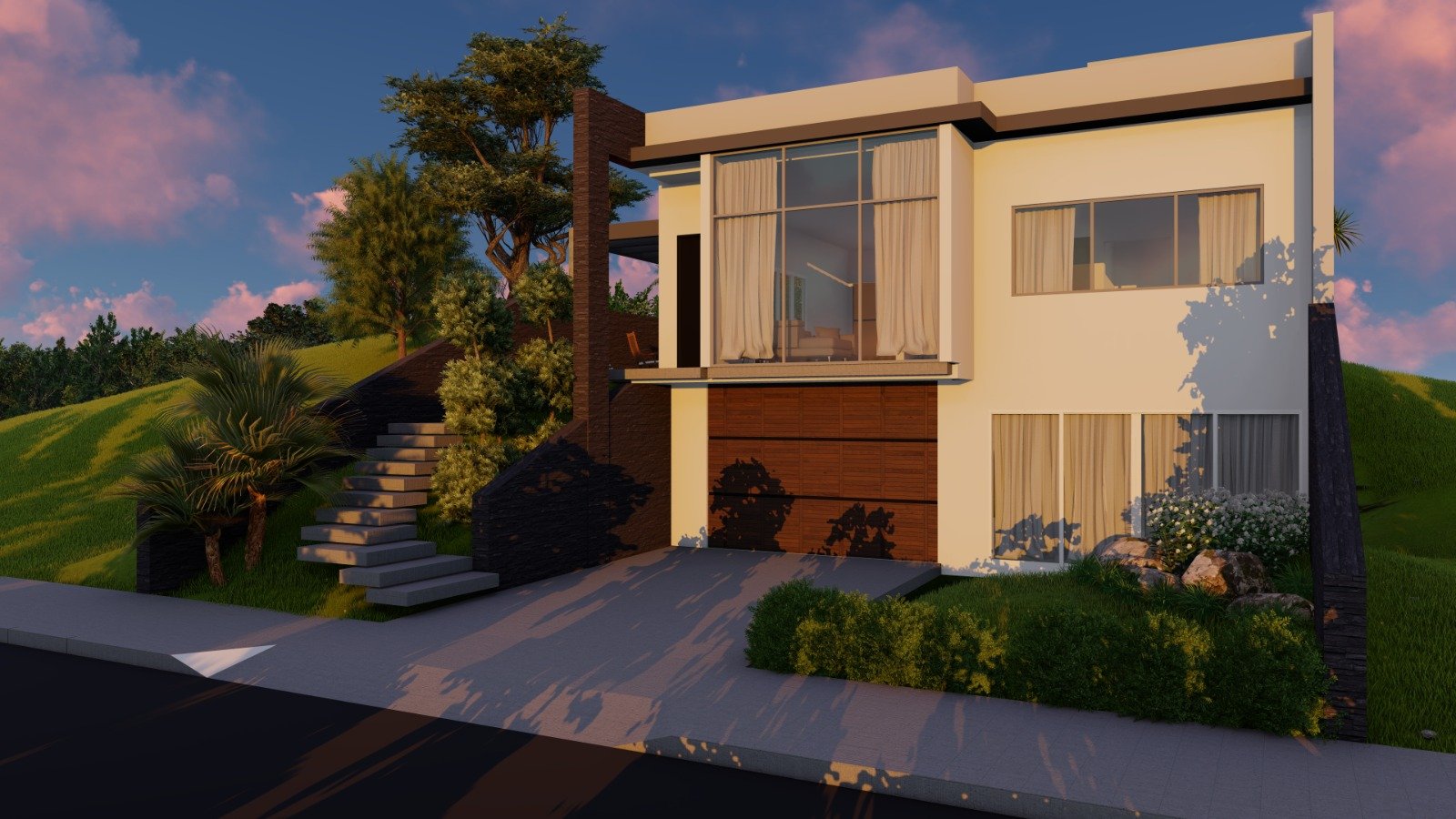 Residência moderna em 3D
