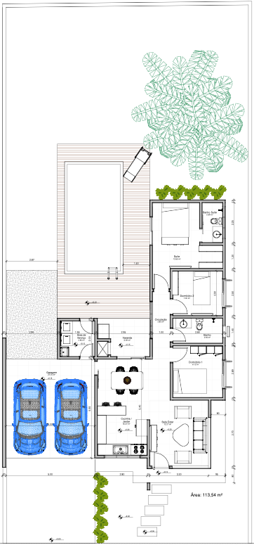 Planta baixa residencial